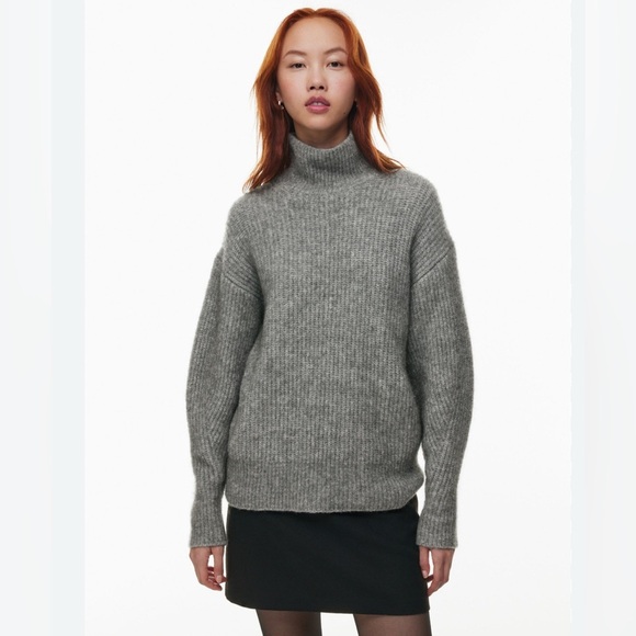 Wilfred Charcoal Turtleneck Sweater - Picture 1 of 15